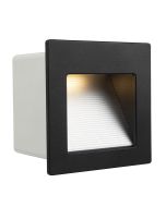 Hensey LED Indoor Step Light Matt Black 3W Warm White 3000k - 21523/06