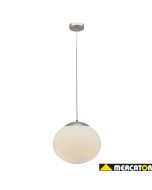 Mercator Denmark Brushed Chrome Glass Pendant Light L1171S