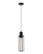 CLA LIGHTING IRON CAGE BLK TUBULAR E27 Pendants BLACKBAND3