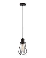 CLA LIGHTING IRON CAGE BLK PEAR E27 Pendants BLACKBAND4