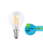 FANCY ROUND CLEAR 4W E12 DIMMABLE 2700K LUS20228