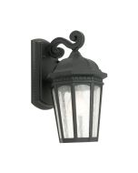 CAMBRIDGE 1 LIGHT EXTERIOR WALL LIGHT (CAMB1EBLK) BLACK  COUGAR LIGHTING