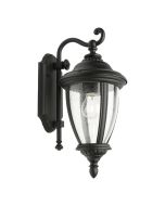 OXFORD 1 LIGHT EXTERIOR WALL LIGHT BLACK (OXFO1EBLK) COUGAR LIGHTING