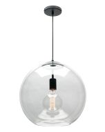 ORPHEUS 1 LIGHT LARGE PENDANT (ORPH1PLBLK) COUGAR LIGHTING