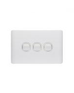 Leopard Switch Horizontal 3 Gang 16AX/20A 250V (LESW3G) GSM