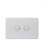 Cheetah Switch Horizontal 2 Gang 16AX/20A 250V (CHSW2G) GSM