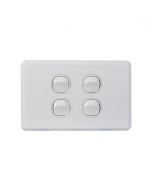 Cheetah Switch Horizontal 4 Gang 16AX/20A 250V (CHSW4G) GSM