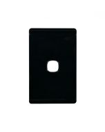 Leopard Switch Plate Vertical 1 Gang (LESWPV1GBLK) Black GSM