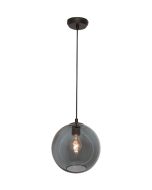 Milan 1Light Pendent E27 25W Black with Smoke (MG1731BLK) Mercator Lighting