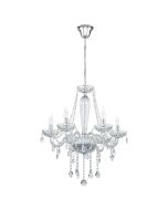 Basilano 1 6 Light Chandelier Chrome / Clear - 39099