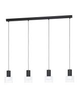 Molineros 4 Light 20W Dimmable LED Pendant Black / Tri-Colour 39726N