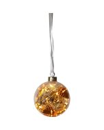 XMAS GLOW HANG BALL DECORATION AMBER WARM WHITE 410588