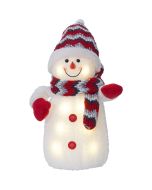 XMAS JOYLIGHT SNOWMAN DECORATION RED 380MM  411221