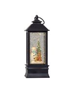 XMAS WINTER SNOWMAN LANTERN BLACK 411232