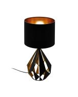 CARLTON 5 TABLE LAMP 1X60W E27 BLACK/COPPER  43077N