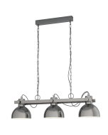 Lubenham 1 Industrial Pendant 3 Light Antique Nickel 43168N