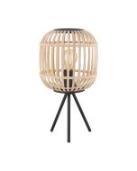 BORDESLEY TABLE LAMP 1X28W E27 BLACK/LIGHT WOOD  43218N