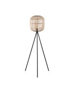 BORDESLEY FLOOR LAMP 1X28W E27 BLK/LIGHT WOOD 43219N