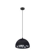 CONGRESBURY PENDANT LIGHT 1X40W E27 BLACK WITH WHITE DECORATION  43472