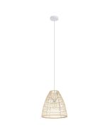 AYESGARTH PENDANT LIGHT 1X40W E27 CANE NATURAL 43866N