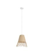 AYCLIFFE PENDANT LIGHT 1X40W E27 CANE NATURAL 43871N