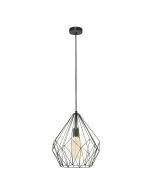 Carlton Single Cage Industrial Pendant Black - 49257