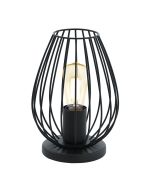 Newtown Vintage Wire Cage 1 Light Table Lamp Black - 49481N