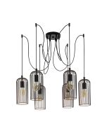 Roccamena 6 Light Pendant Black / Copper - 49643