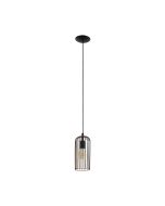 Roccamena 1 Light Pendant Black / Copper - 49644