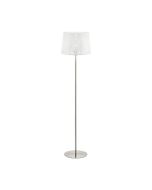 HAMBLETON FLOOR LAMP 1X60W E27 SATIN NICKEL WITH WHITE 49949N