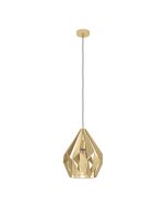 CARLTON PENDANT LIGHT  1X60W E27 BRASS MATT 2M MEDIUM  43814N