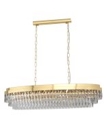 Valparaiso 13 Light Crystal Chandelier Gold E14 40W 39463