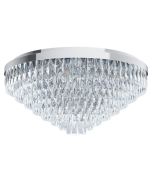 Valparaiso 1 11 Light Crystal 40W E14 Flush Mount Light Chrome 39491