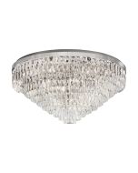 Valparaiso 1 11 Light Crystal 40W E14 Flush Mount Light Chrome 39491