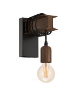 Townshend 1 Light Industrial Wall Light Black - 32917