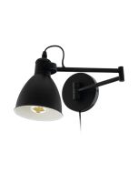 San Peri 1 Light Adjustable Wall Light Black 97886N