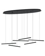 LINDOZA PENDANT LIGHT 6X8.4W LED 3000K BLACK OBLONG 39915