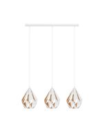 CARLTON 1 PENDANT LIGHT 3X60W E27 WHITE WITH GLD 43002N