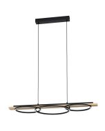 BOYALPENDANT LIGHT 40.5W 3000K BLACK WITH NATURAL WOOD ACCENT 99625