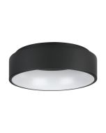 Marghera 2 Black 25W Dimmable LED Oyster Light Warm White 390049