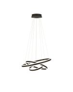 Tonarella 3 Ring 177W LED Pendant Black / Warm White 205027