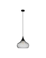 Staverton 1 Light Pendant E27 60W Black 43344N