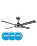 STRADBROKE 52 DC ceiling fan with E27 2 LIGHTS 7W Titanium 20491204