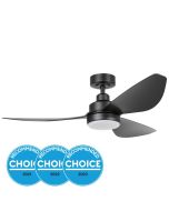 Torquay 48" 20W Dimmable LED DC Ceiling Fan Matt Black / Tri-Colour 20522802