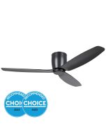 Seacliff 52" Dimmable 12W LED DC Ceiling Fan Matt Black / Tri-Colour  20523602