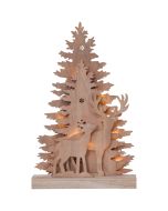 XMAS FAUNA TREE/REINDEER DECORATION WOOD 410416