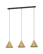 Narices 3 Light Pendant E27 Brushed Brass 99592N