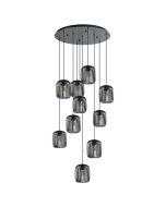 Romazzina 10 Light Pendant E27 40w Black 205648N