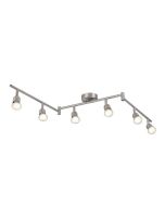 Avenue 6 light Spot Metal Brushed steel - 47490032