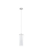 Pinto 1 Light Twin Glass Pendant Chrome - 89832